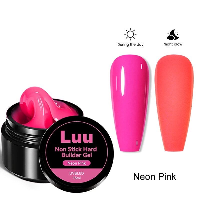 Hard builder gel non sticky Neon Pink 15g