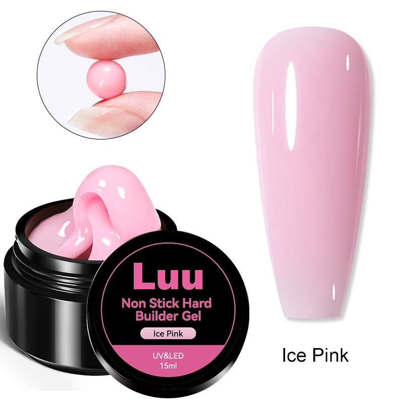 Hard builder gel non sticky Ice pink 15g