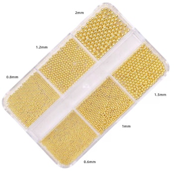 Caviar beads gold 6 sizes