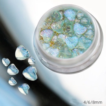 Mermaid hearts in Turquoise pcs