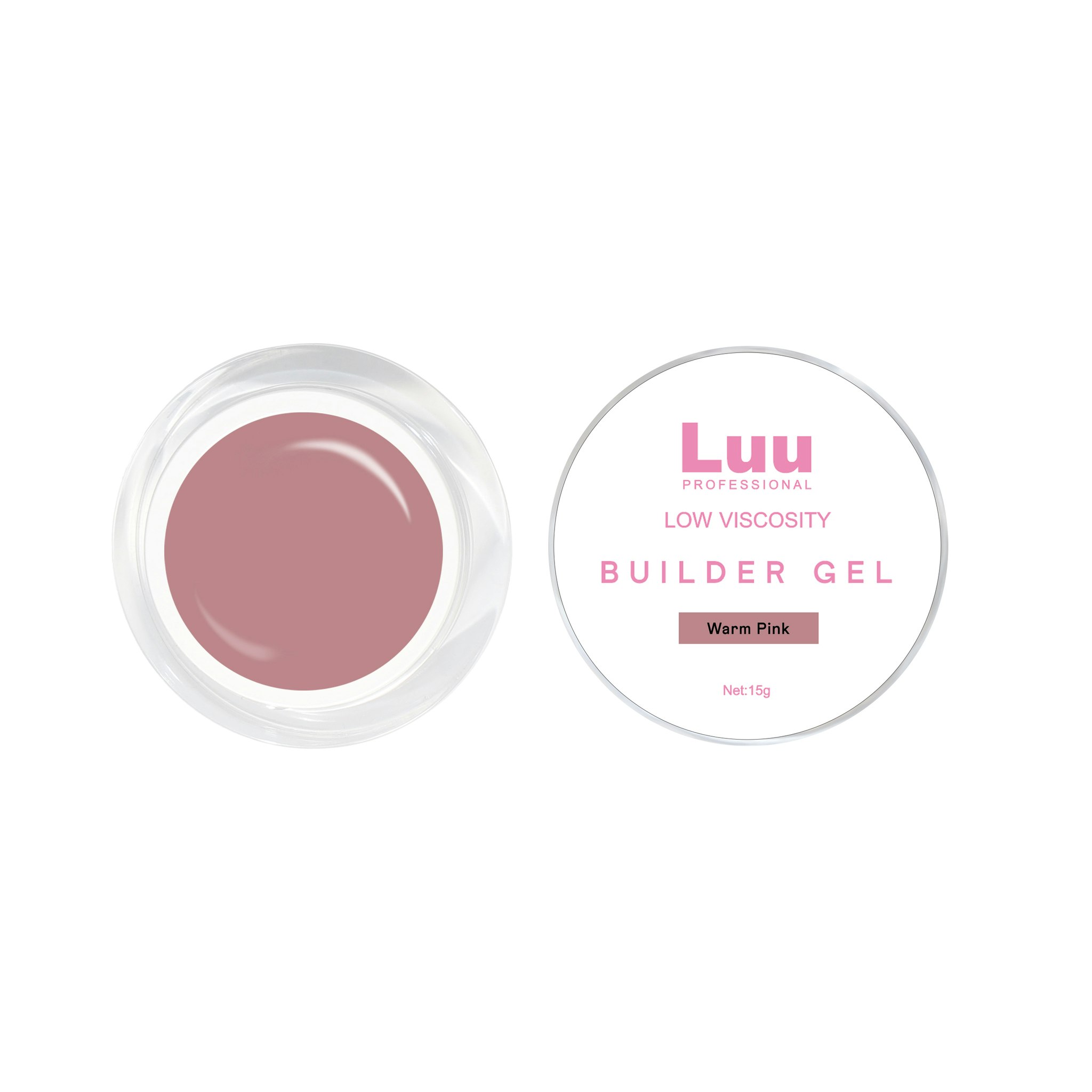 Gel builder Warm pink low viscosity 15g