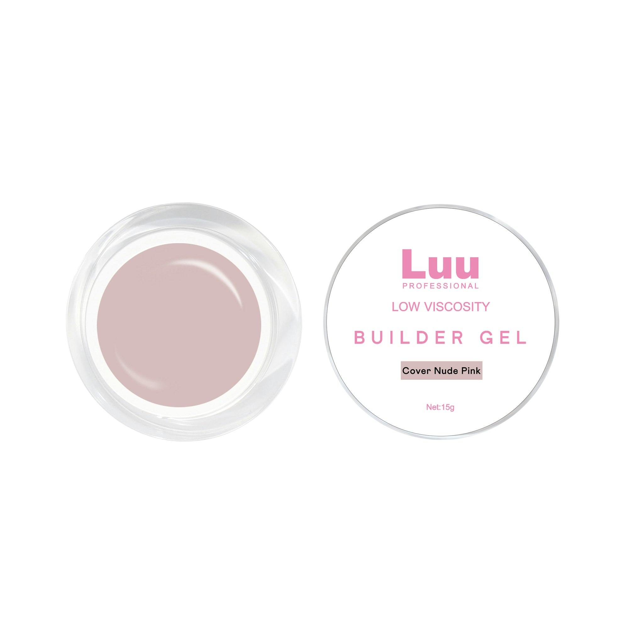 Gel builder Cover nude pink low viscosity 15g