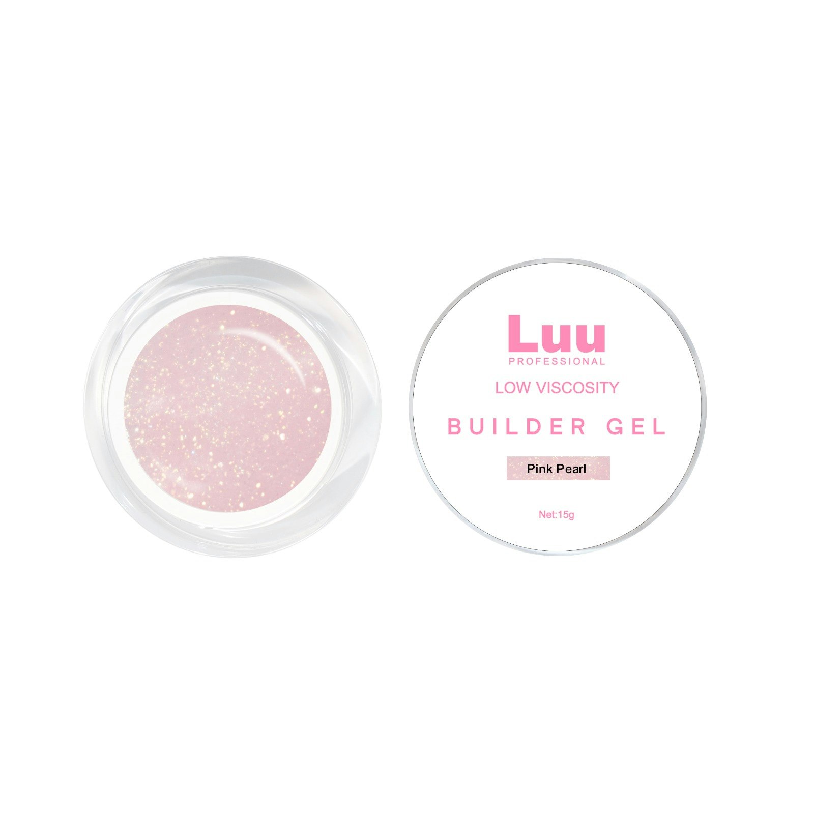 Gel builder Pink Pearl low viscosity 15g