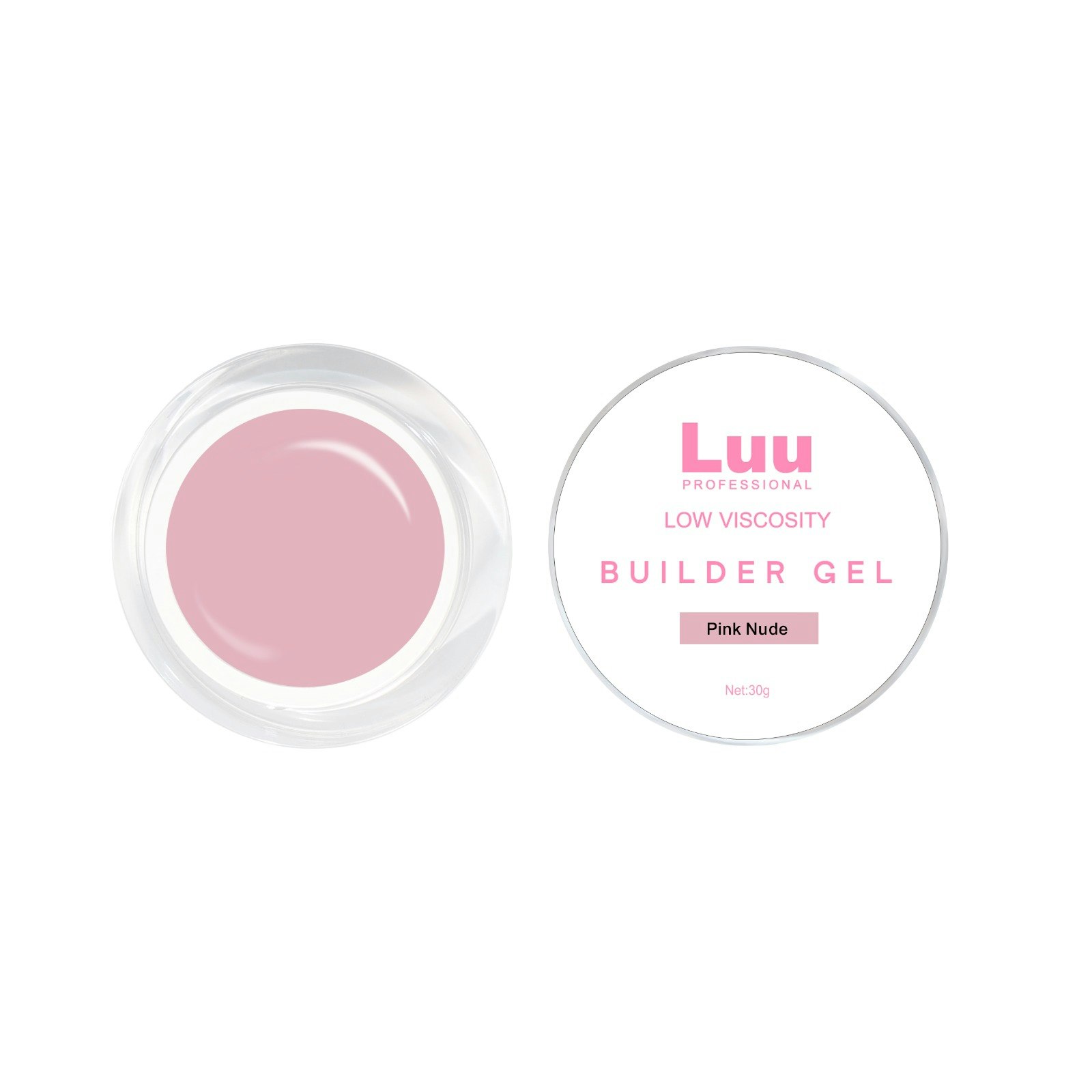 Gel builder Pink nude low viscosity 30g