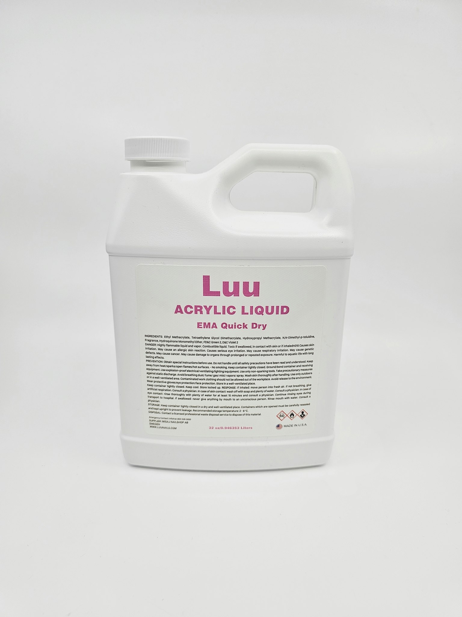 Ema quick dry acrylic liquid-  32oz/ 0.947 liter