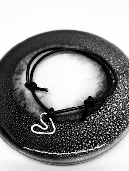 Armband Läder Hjärta
