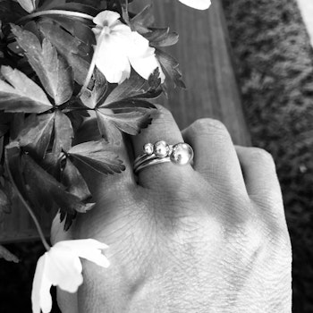 Silverring kula 4 mm