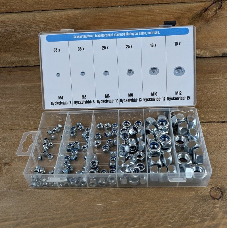låsmutter – 146 delar M4–M12