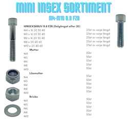 Mini insexsortiment M4-M10 FZB