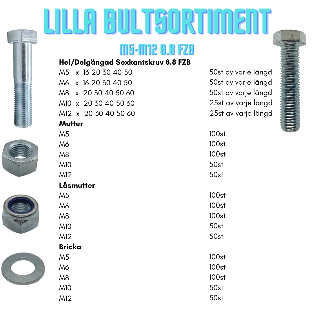 Lilla bultsortimentet M5-M12 FZB