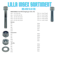 Lilla insexsortimentet M5-M12 8.8 FZB