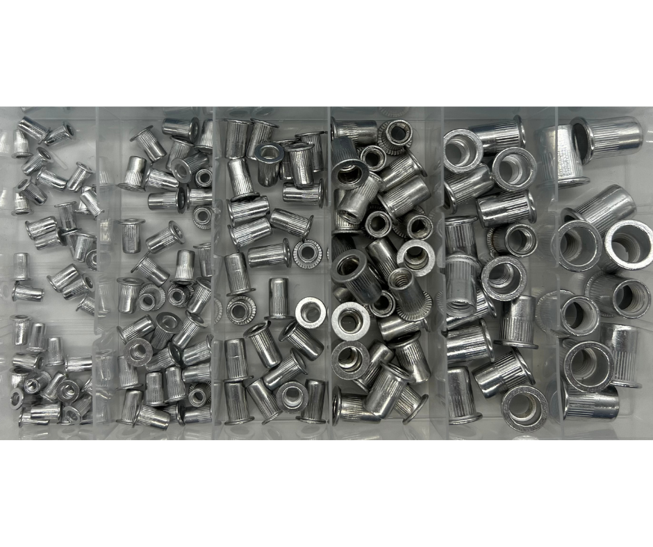 Sortiment Nitmutter Aluminium| 150 delar