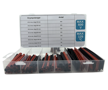 Krympslangar röda/svarta 150 delar