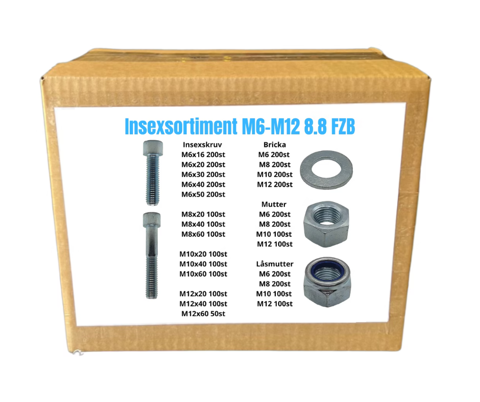 Insexsortiment M6-M12 8.8 FZB 40kg!