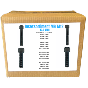 Insexsortiment M6-M12 12.9 Obeh 45KG!