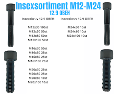 Insexsortiment M12-M24 12.9 Obeh 55KG!