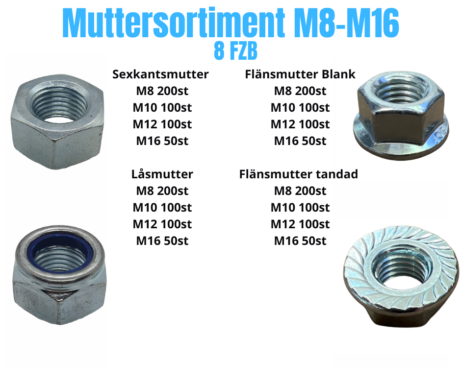 Muttersortiment M8-M16 8.8 FZB 25KG!
