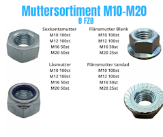 Muttersortiment M10-M20 8.8 FZB 30KG!