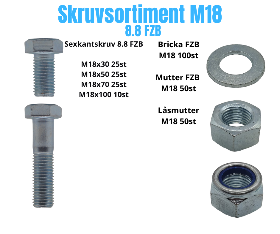 Bultsortiment M18 FZB 19KG!