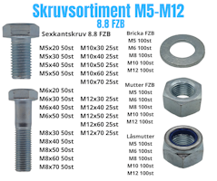 Lilla skruvsortimentet M5-M12 FZB