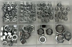 Sortimentsats Muttrar sexkant M3-M10 150 delar