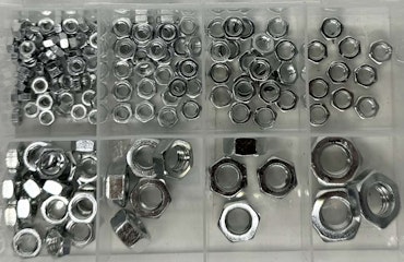 Sortimentsats Muttrar sexkant M3-M10 150 delar