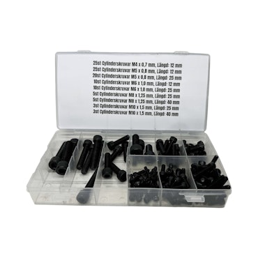 Sortimentsats Insex 8.8 Obeh 106 delar