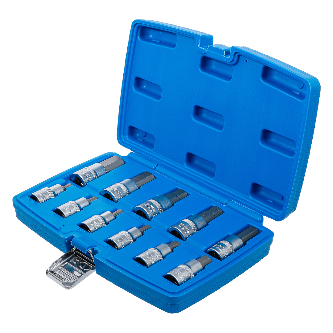 Bit-Insats-sats (1/2") Inre sexkant 7/32"-13/16" Tum 12 delar