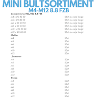 Mini Bultsortiment M4-M12 8.8 FZB