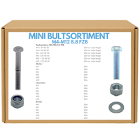 Mini Bultsortiment M4-M12 8.8 FZB