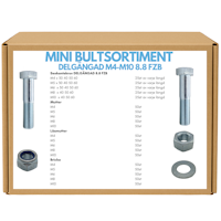 Mini bultsortiment delgängat M4-M10 FZB