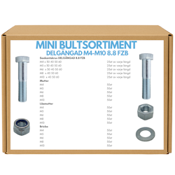 Mini bultsortiment delgängat M4-M10 FZB