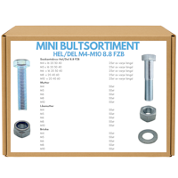 Mini Bultsortiment M4-M10 8.8 FZB
