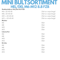 Mini Bultsortiment M6-M12 8.8 FZB