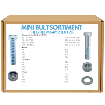Mini Bultsortiment M6-M12 8.8 FZB