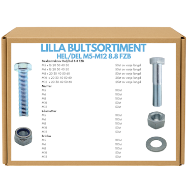Lilla bultsortiment M5-M12 FZB
