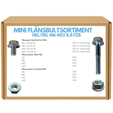 Mini Flänssortiment M6-M12 8.8 FZB