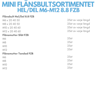 Mini Flänssortiment M6-M12 8.8 FZB