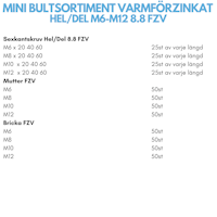 Mini Bultsortiment M6-M12 8.8 FZV