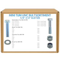 Mini tumsortiment UNC 1/4"-1/2" FZB