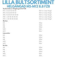 Lilla bultsortimentet helgängat  M5-M12 FZB