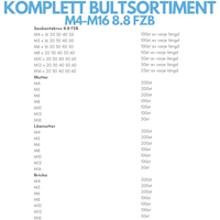 Kompletta bultsortimentet M4-M16 FZB