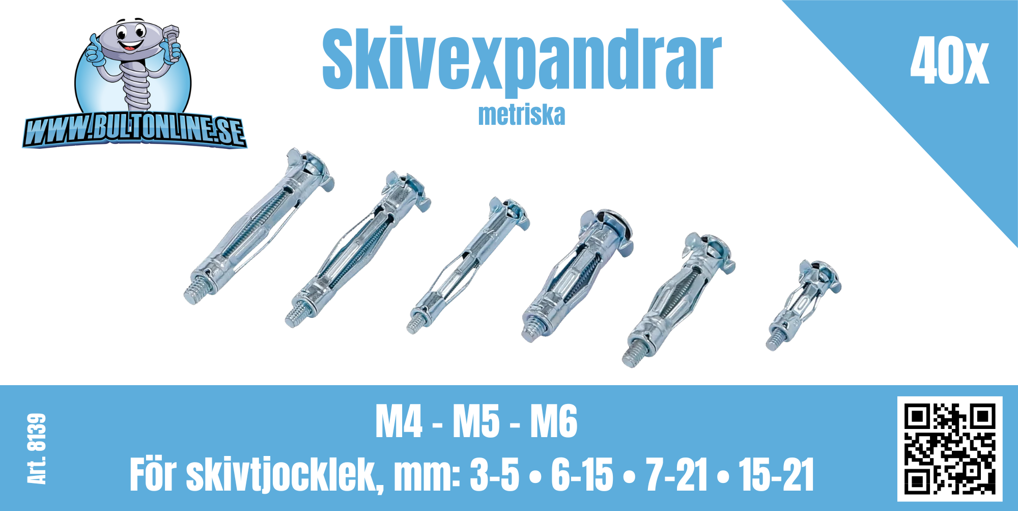 Skivexpandrar 40 delar
