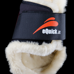 Equick eShock Velcro Bakskydd Fluffy Svart