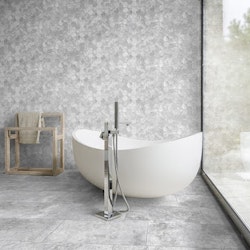 Antica Grey Marble Hexagon Mosaik