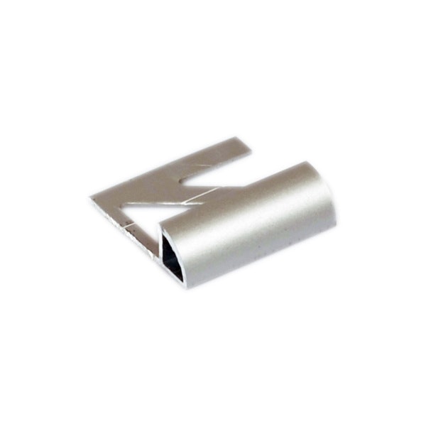 Kakellist Rund Aluminium silvereloxerad matt 12,5 mm