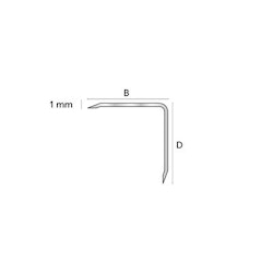 Hörnskydd EAA aluminium Borstad 20 mm