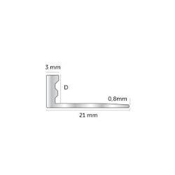 Kakellist Genesis ESB äkta mässing 12 mm