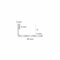 Kakellist Genesis ESS rostfri syrafast 12 mm