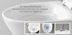 Toalettstol Ifö Spira 6260 Rimfree Med Mjuksits, För Limning